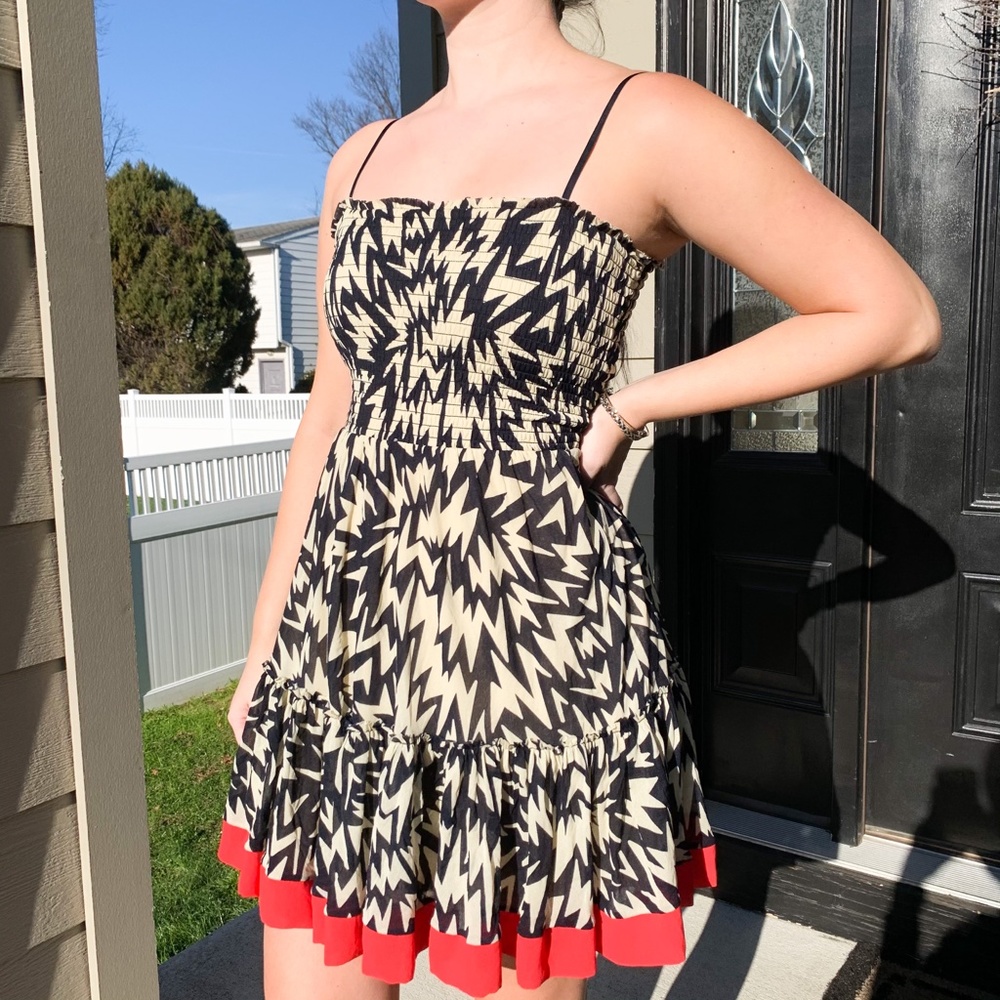 Juicy Couture Black & White Fit & Flare Dress